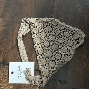 American Eagle Outfitters Crochet Headband in Beige